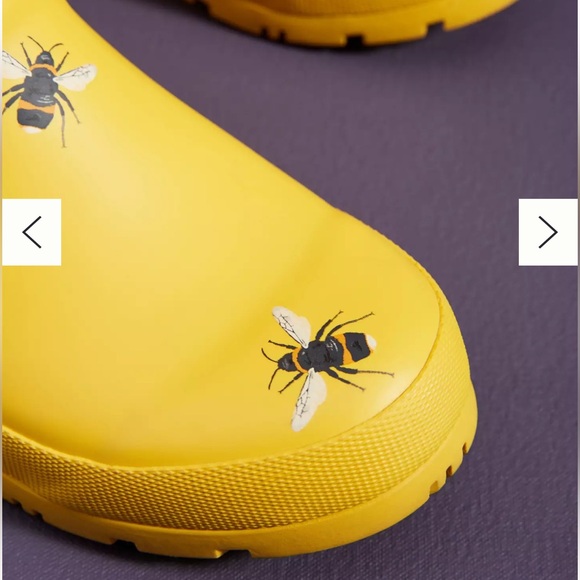 Joules Yellow Bee Molly Midi Rain Boots - Picture 2 of 13